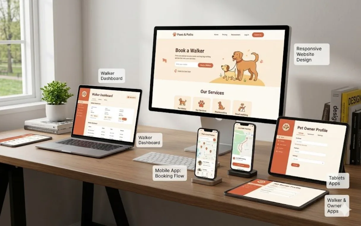 Paws & Path — Website & mobile app